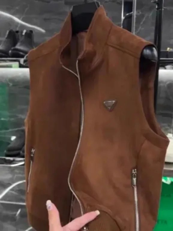 

Высококачественный мужской модный жилет с воротником-стойкой, осень-зима, Новое поступление, легкий модный хапон