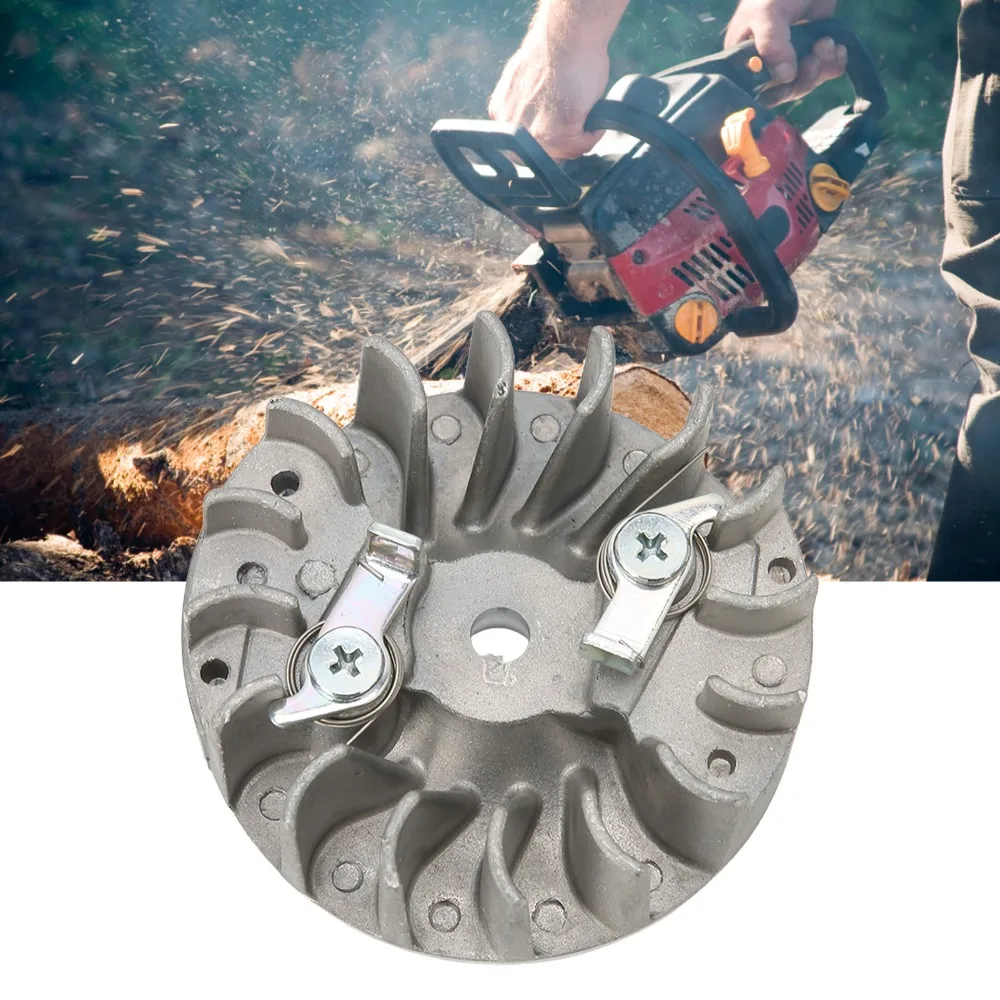 Aluminium Alloy Chainsaw Flywheel Silver Easy to Install Replacement Part Compact Garden Tool Replacement for Husqvarna 137 137e