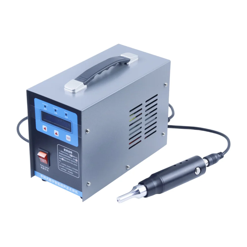 Handheld Ultrasonic Spot Welding Machine Portable Plastic Fabric Welder 220V 1000W 28KHz 0-15mm Thickness Industrial Tool