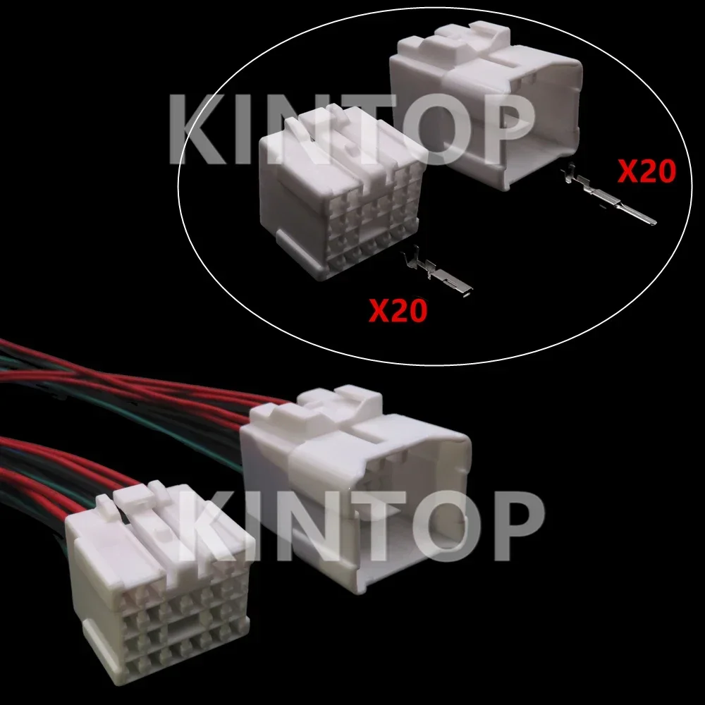 1 Set 20 Pins AC Assembly Automobile Instrument Wire Harness Unsealed Socket 6240-5134 6240-1116 Car Plastic Housing Connector