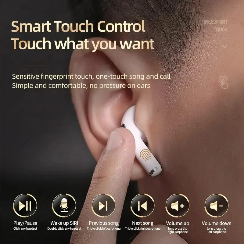 Pro4 TWS wireless Bluetooth earphones 9D stereo inear HiFi earbuds handsfree headset with microphone for muisc auto pairing