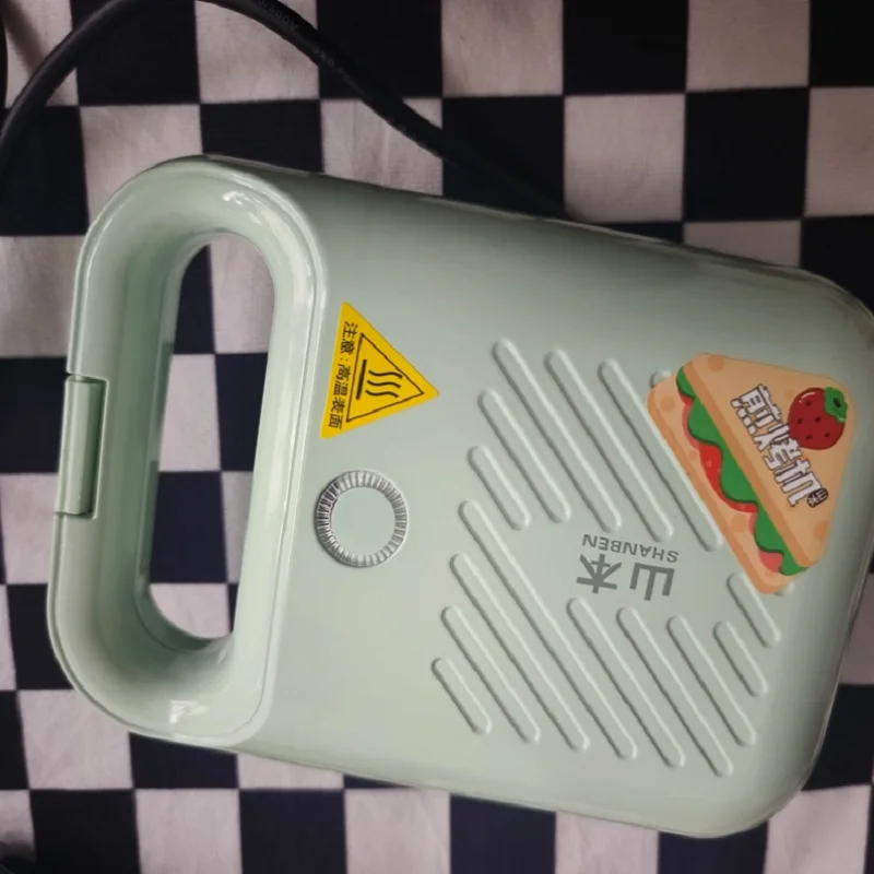 220V IKEN Sandwich Maker Breakfast Machine for Home Use Healthy Food Waffle Toast Multifunctional Light Meal DC