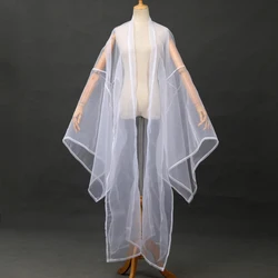 White Fairy Hanfu Clothing Chiffon Cloak Adult Men Women Hanfu Cardigan Wide Sleeved Coat Chinese Festival Costume DNV16366