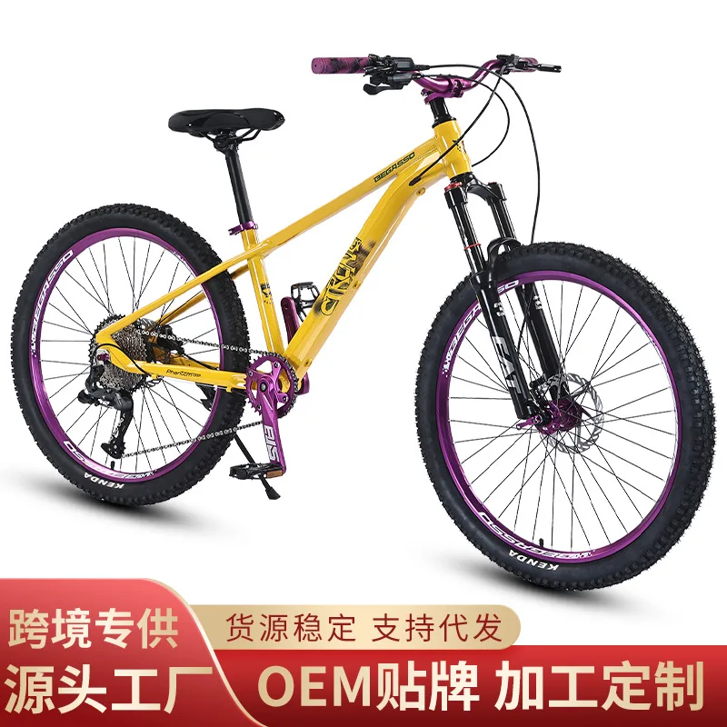 Earthen bike Male and female adult variable speed mountain bike Aluminum alloy ultra-light shock-absorbing bike Youth student bi
