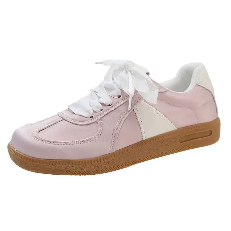 

Ballerinarianism~Spring New Soft Sole Genuine Leather Forrest Gump Shoes with Satin Square Headed Elevated Casual Versatile Germ