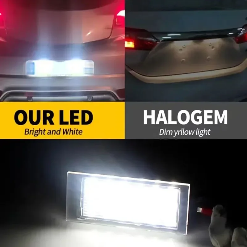 2pcs LED License Plate Light For VW Tiguan Touareg Passat Caddy Golf Plus 6/7 Variant Polo Jetta Sharan Car-Styling Number Lamps view 5