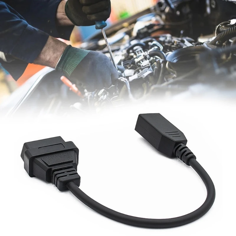 Vehicle Diagnostic Adapter Cable 3 Pin to 16Pin OBD2 Cable Easy OBD2 Adapter Cable Simple Installs for Vehicle