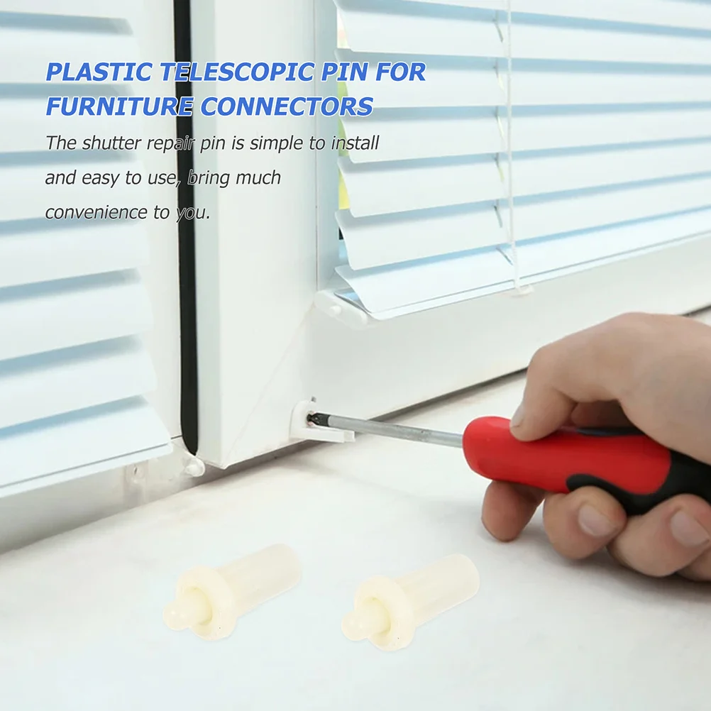 

40Pcs Shutter Replacement Pin Quality Plastic Lightweight Simple Installation Suitable Most Textures Durable Storage