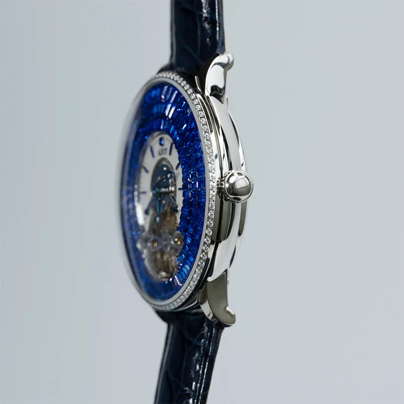 AJUT автоматические механические часы с турбийоном для мужчин, роскошные женские часы с димадным циферблатом 0398