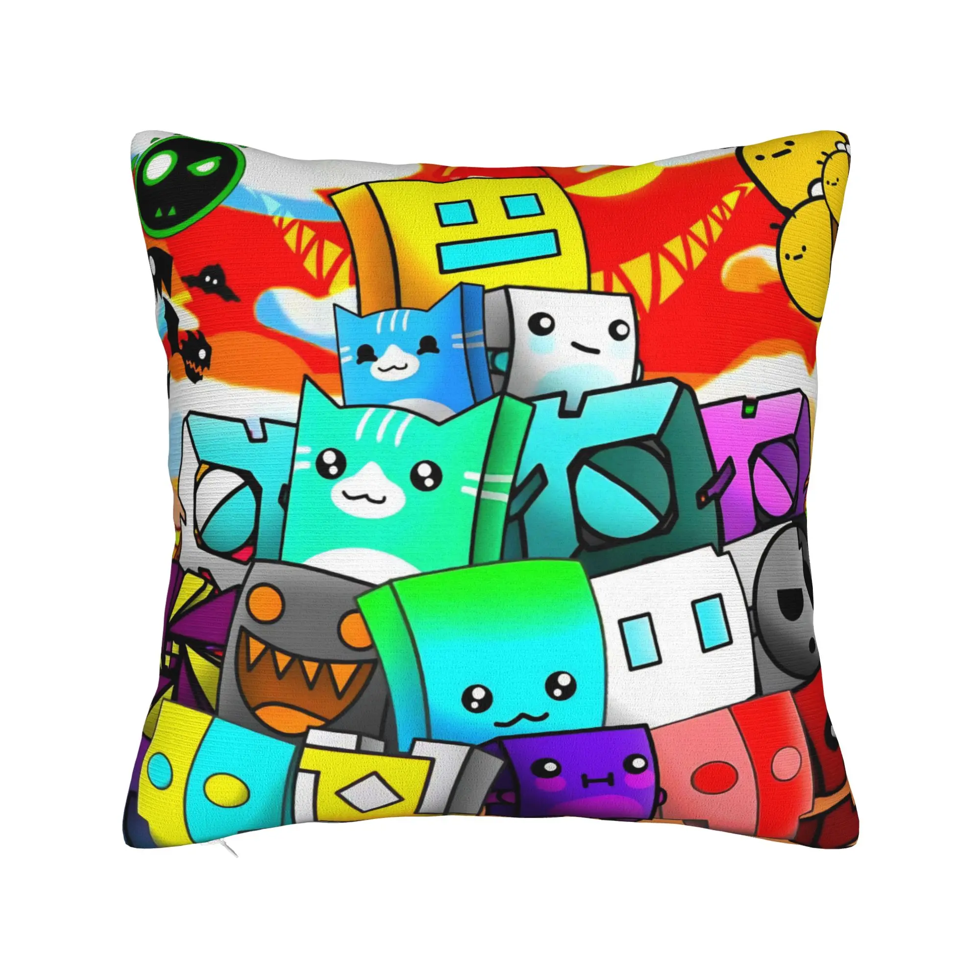Geometry Dash Games Pillow Covers Stuff Printed Cushion Cover Decoration  Throw Pillow Case Cover Home Multi Size