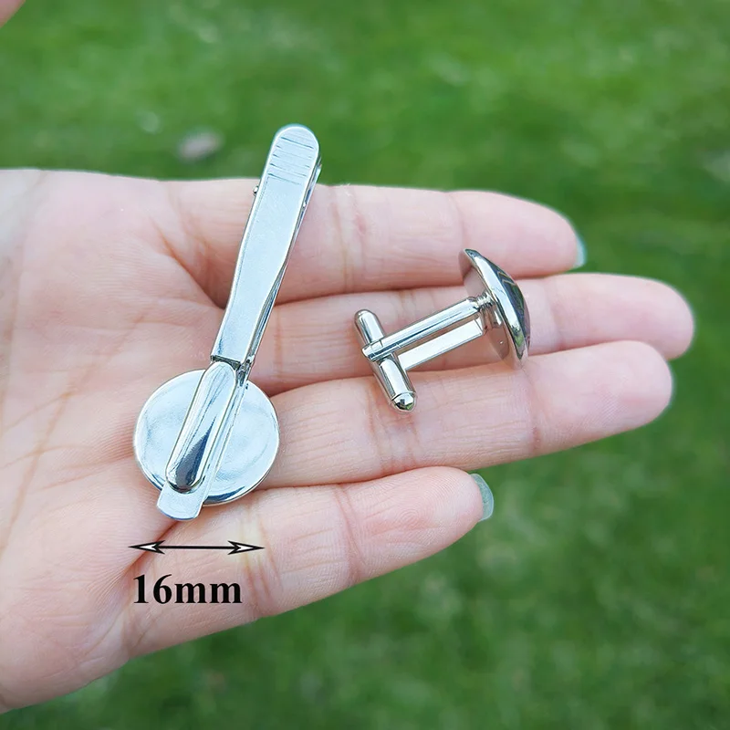 Custom Photo Cufflinks for Men Glass Cabochon Cuff Links Birthday Gift
