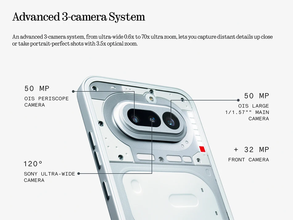 Nothing Phone (4a)Snapdragon 7s Gen 4 6.78-inch flexible AMOLED 5080mAh battery 50 MP IP64 NFC Global version