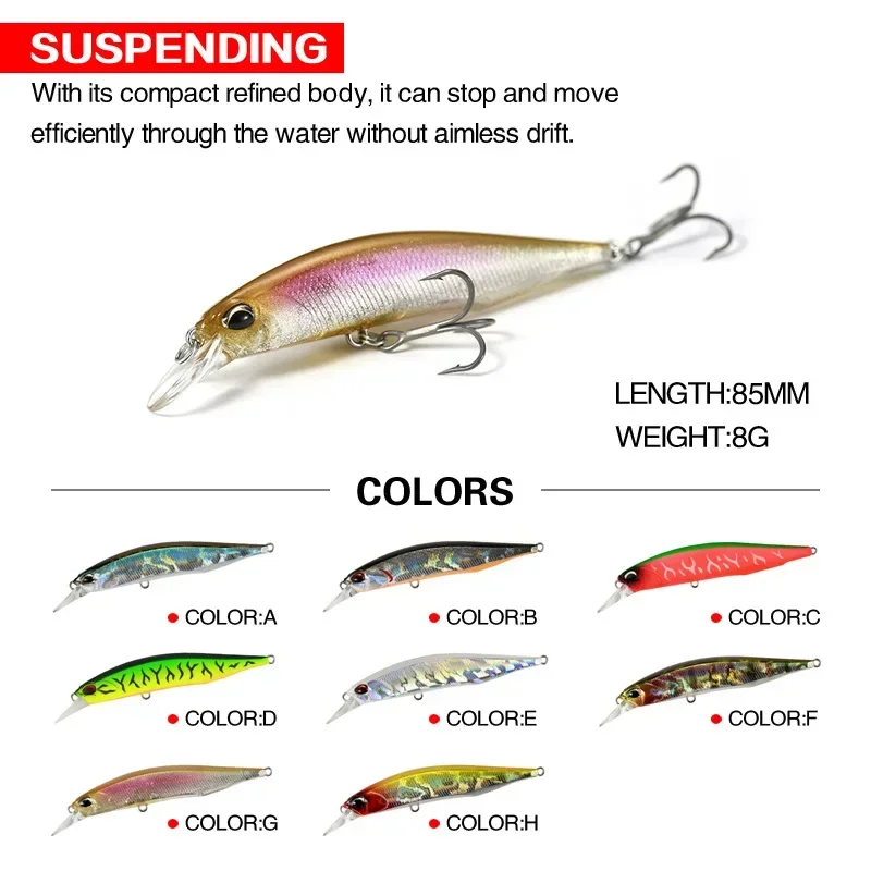 Minnow-Tungsten Fishing Lures, Artificial Hard Bait, Floating Pencil, Megabass Bass, Trout, Megabass Lure, Surface