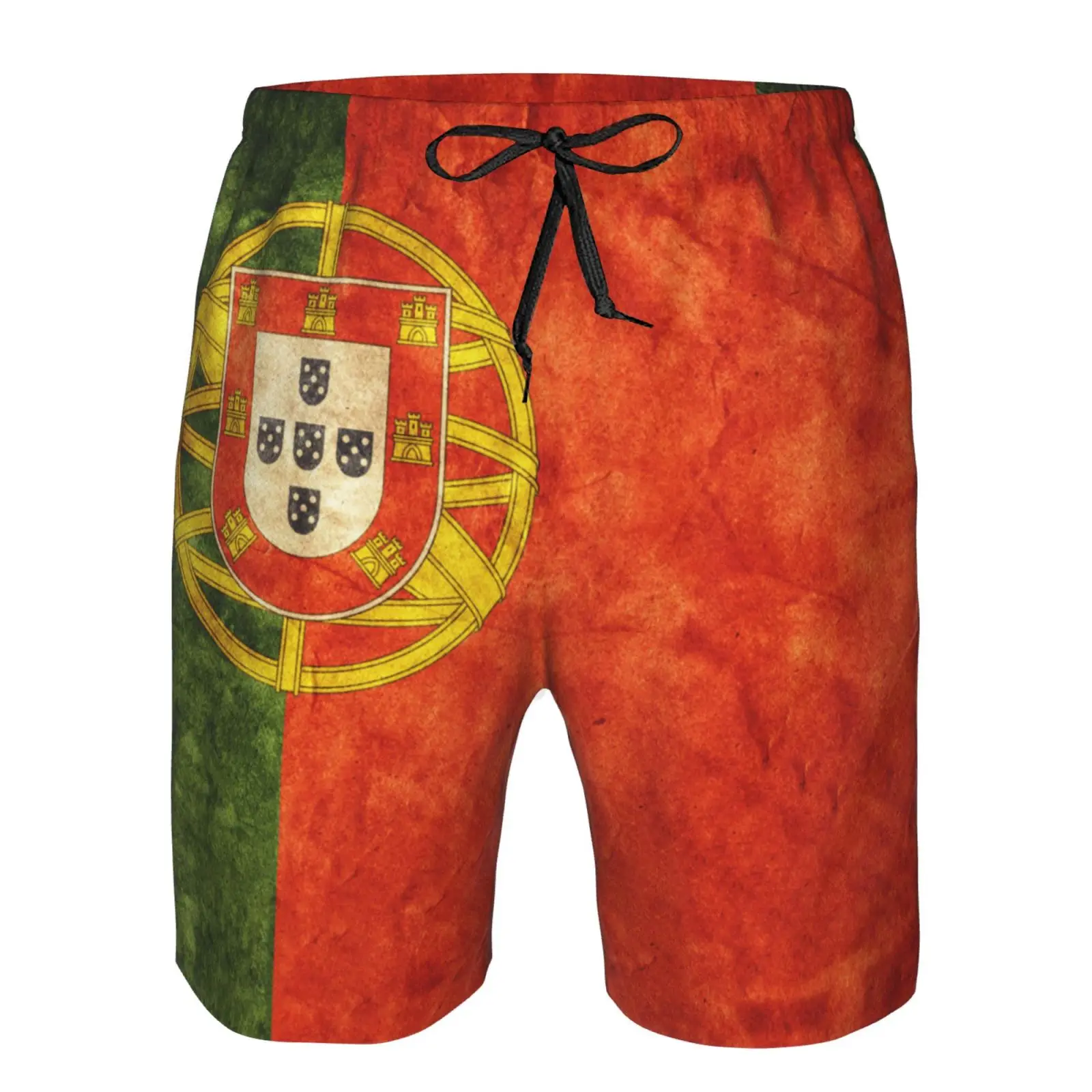 Men\'s Portugal Flag Portuguese Fans Beach Pants Shorts Surfing M-2XL Polyester Swimwear Running