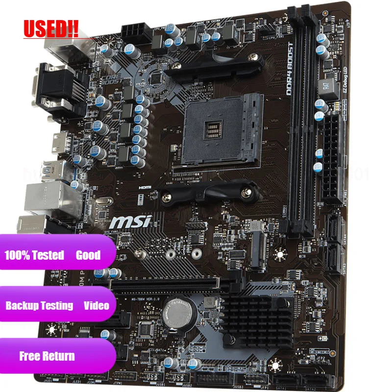 Imagem -02 - Msi-motherboard com Slots de Memória A320m Pro m2 Suporta Amd Am4 1ª e 2ª Geração Processadores Ryzen 2ddr4 64gb Pcie3.0