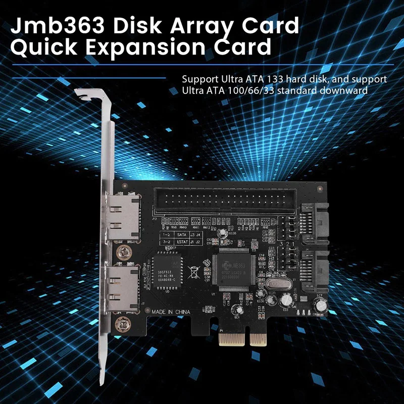 PCI To SATA Controller PCI To Ide PCI-E To 2Sata IDE Jmb363 Disk Array Card Express Expansion Card Adapter