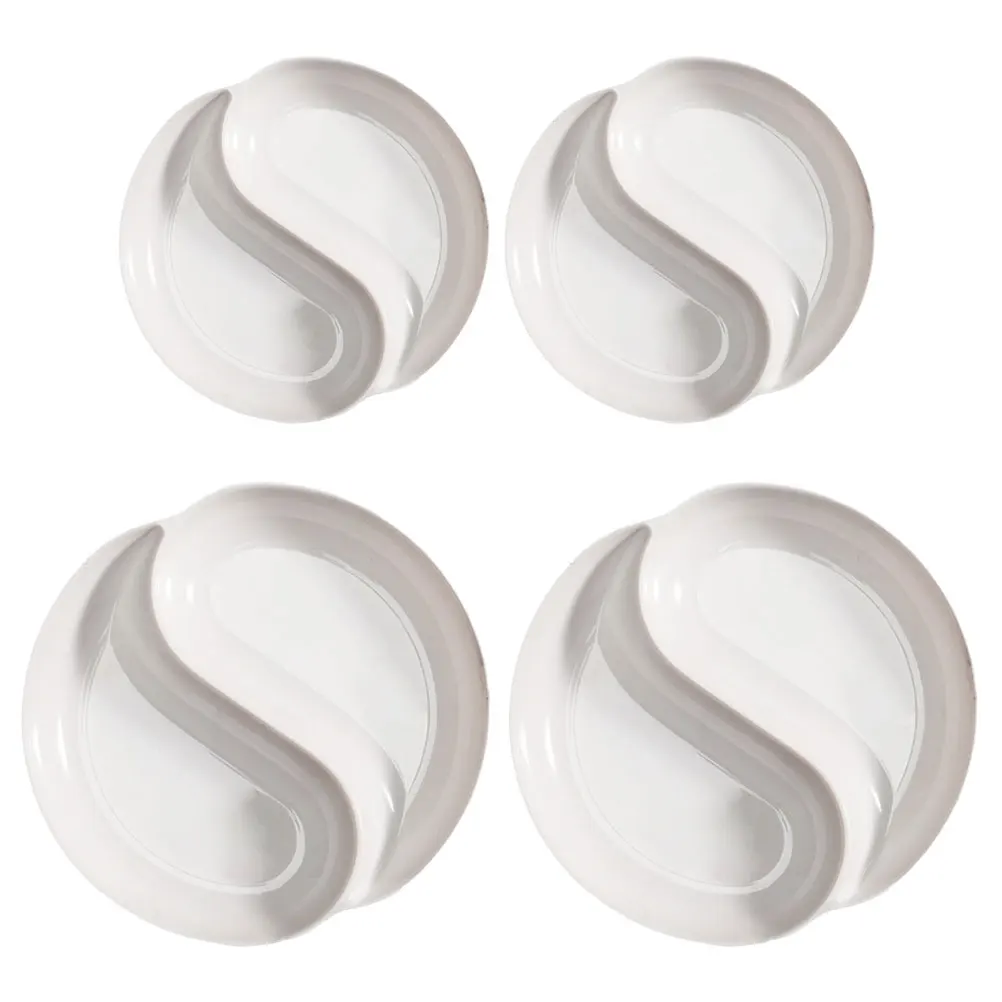 4 قطعة تاي جي شكل علبة طلاء بالألوان المائية لوحة صبغات بلاستيكية بيضاء لخلط الألوان لوازم اللوحة أدوات فنية #4