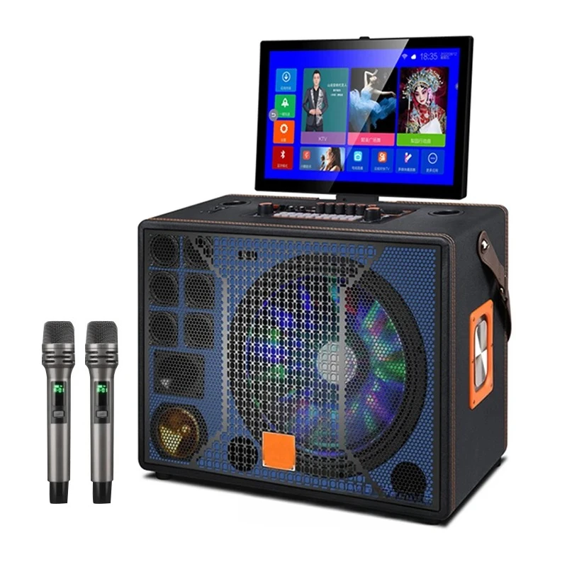 

12500 мАч Bluetooth-динамик Домашний видео Караоке-динамик Открытый рычаг Square Dance с экраном дисплея Большой объемный сабвуфер