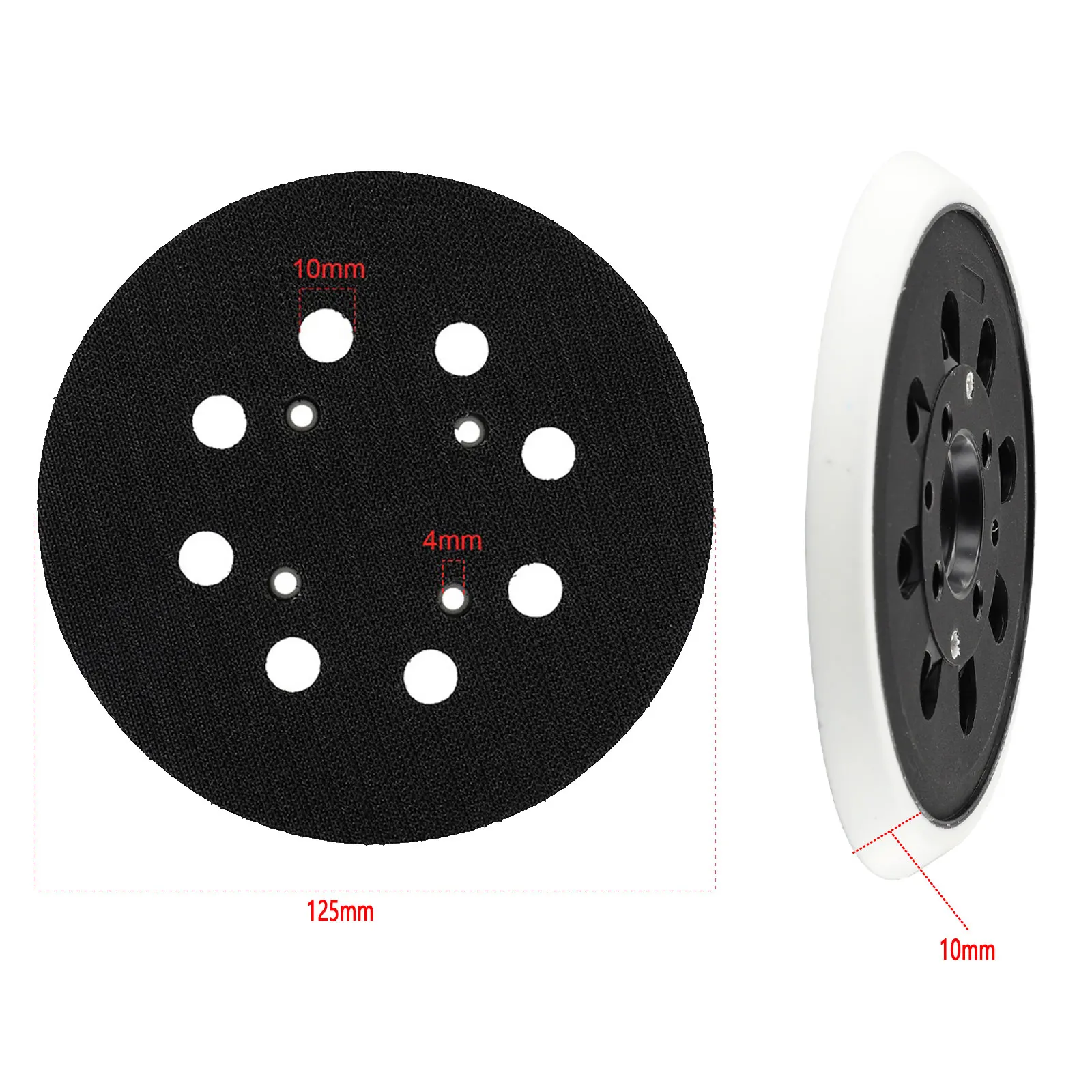 Tampon de ponçage en acier inoxydable pour Bosch, support de peinture automobile, pièces d'outils de finition, PEX 125, AE 300, AE 400, 4000mm, 1 pièce