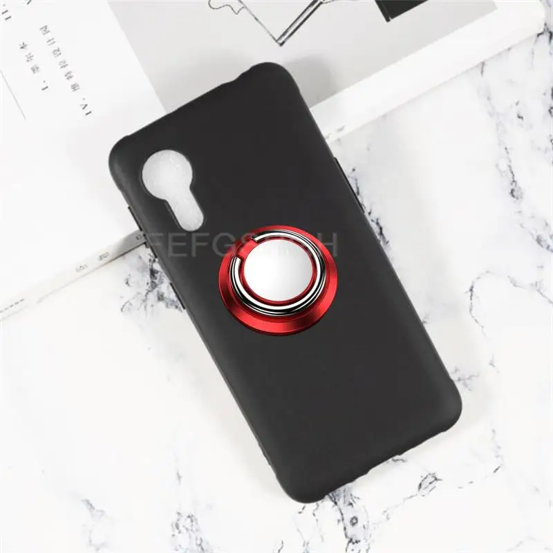 Shockproof Hard Case For Samsung Galaxy Xcover 5 G525 G525F 5.3" Soft Silicone Ring Folding Holder Bracket Stand Cover