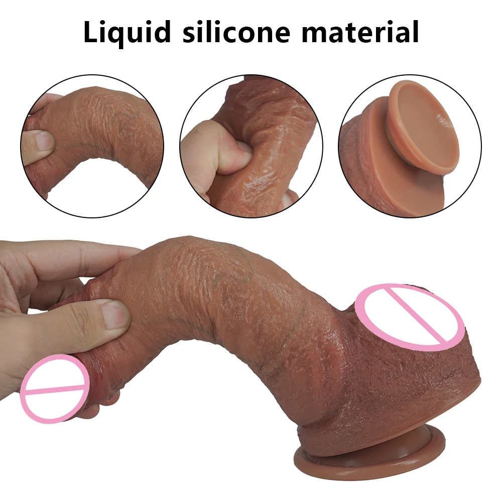 Soft Flesh Real Dildo Anal Plug Erotic Toy for Women Medical Silicone Gay Vaginal Masturbators Penis Big Suction Cup Dick god