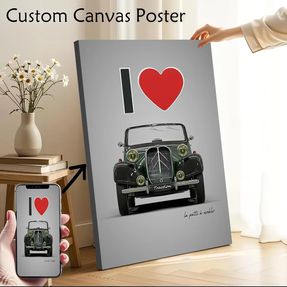 I Love Traction Printed Canvas Poster Custom Pictures Wall Art Canvas Painting for Interior Accessories Gaming Room Decoration