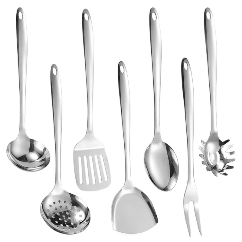 7Pieces Stainless Steel Cookware Accessories Important Kitchen Tool Kitchen Utensils Cooking Cutlery for Kitchen Dropship