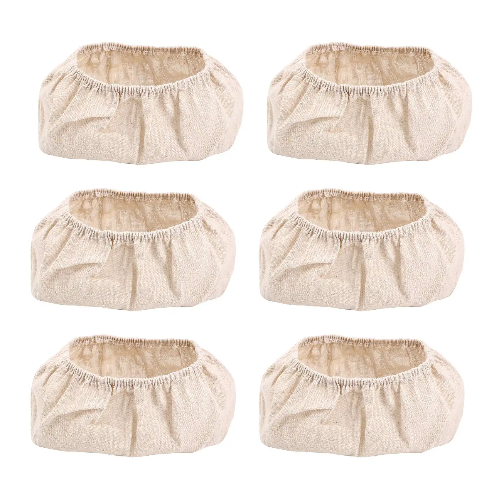 6 Pcs Oval Shape Bread Proofing Basket Cover Natural Rattan Baking Dough Sourdough Proofing Basket Cloth Liner