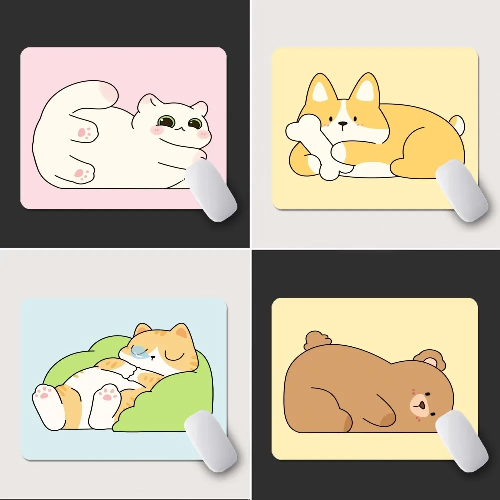 Cute animal Mousepad Small Office Computer Desk Mat Table Keyboard Big Mouse Pad Laptop Cushion Non-slip Deskpad Home Decor