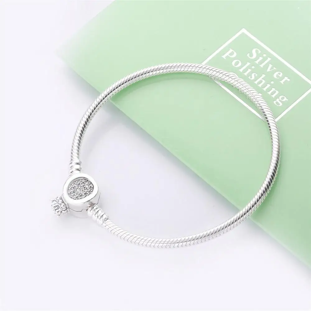 100% 925 Sterling Silver Original Pan BRACELET WITH SILVER CLASP Women's Engraving inscription