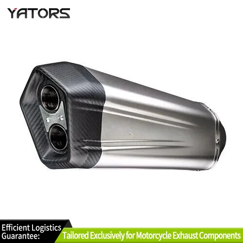 YATORS Slip On Exhaust Muffler Pipe Exhausts Pipes SS CF for BMW R1250GS 19-23