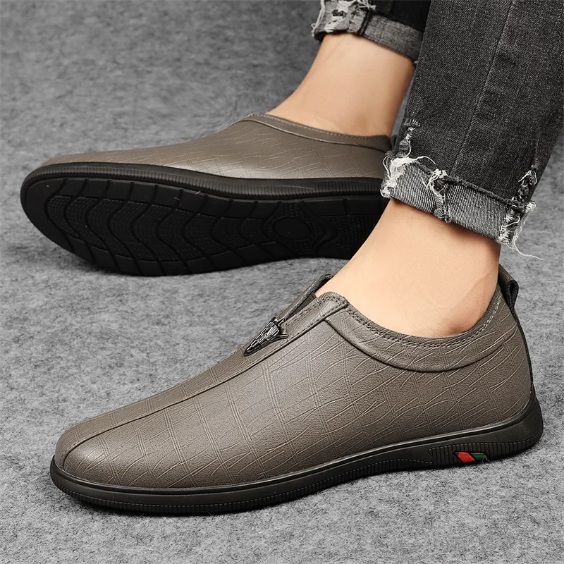 Hoogwaardige Heren Casual Schoenen Luxe Merk Heren Loafers Echt Lederen Mocassins Uitgehold Ademende Slip-On Rijschoenen