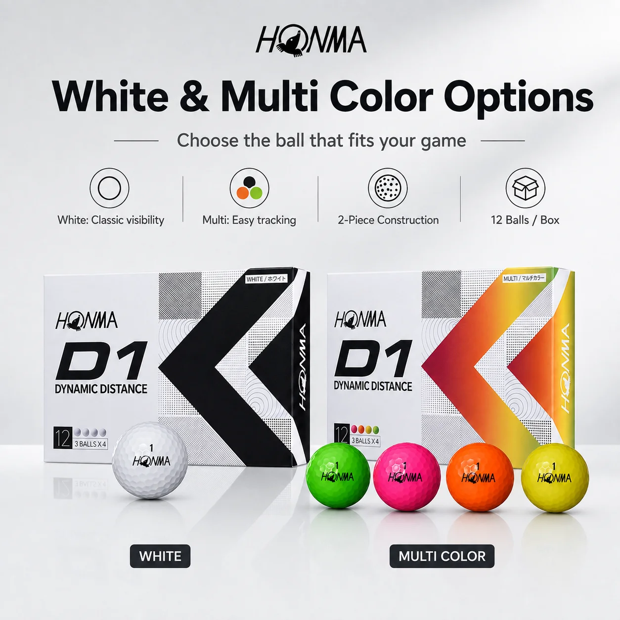 Palline da Golf HONMA D1 2024, - Golf Ball Premium recensione e prezzo