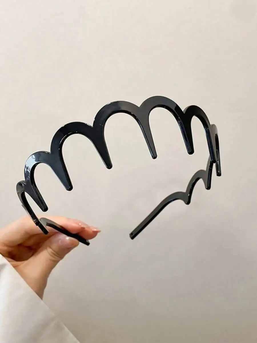

Black Wavy Hollow Headband For Women Hair Accessory Stylish Hair Clip