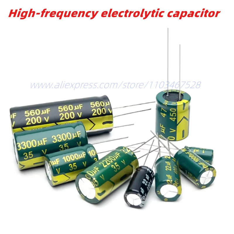 2-20PCS High Frequency Low ESR Aluminum Capacitor 25V 10UF 22UF 33UF 47UF 68UF 100UF 330UF 680UF 1500UF 3300UF 10000UF 22000UF