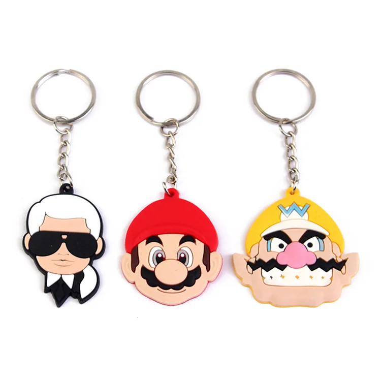 Super Mario Bros Keychain High Quality PVC Cartoon Anime Bag Pendant Decoration Doll Keychain Kids Women Men Birthday X-mas Gift