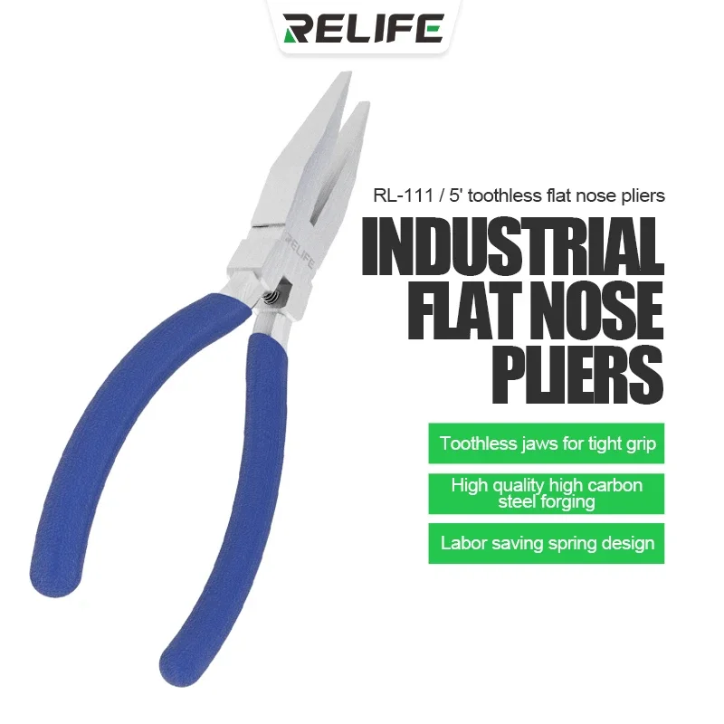 RELIFE-Alicates industriales de punta plana para reparación de electrodomésticos de teléfono, herramienta de corte de mantenimiento de alta dureza RL-111