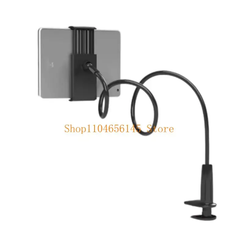 652F Flexible Arm Tablet Mount Holder for Bed Use with Double Clips Secure Holding