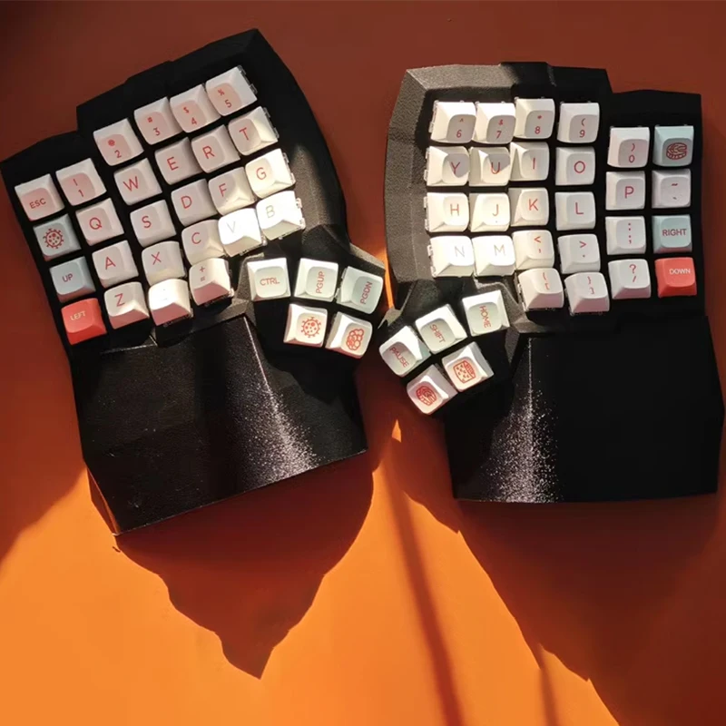 Dactyl Manuform Split Keyboard Kit Custom Wired Type-c Hot-swap/welding VIAL Change Key Ergonomics Keyboard for Gamers Design MX