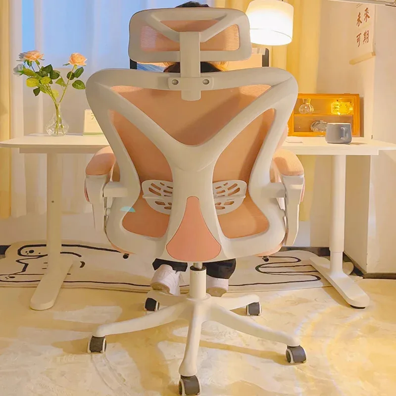 Armchair Chaise Gaming Chair Kawaii Swivel Waiting Ergonomic Office Chair Ergonomic Editor Vanity Silla Oficina House Furniture