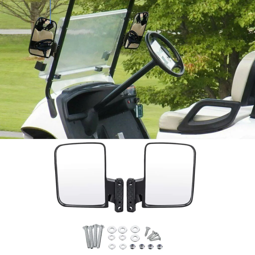 

Universal Folding Side View Mirror For Golf Carts Club Car, Ezgo, Yamaha, Star, Zone Carts Golf Cart Mirrors