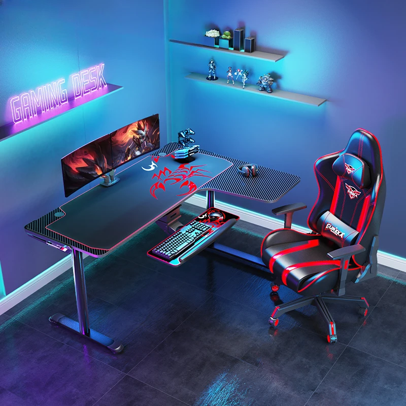 Gaming desks and chairs, carbon fiber cockpits, corners, corner home computer desks