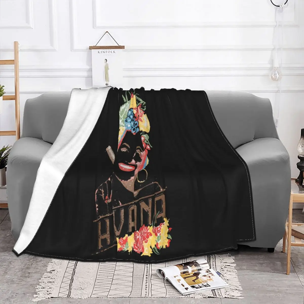 Havana Cuba Cigar Smoke Gift Lowest Price Vacation Humor Text Casual More Size Print Trend Western Style Throw Blanket