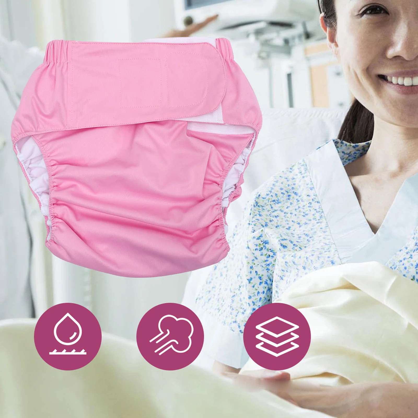 Couche-culotte en tissu imperméable réglable, 1 pièce, pour adultes et personnes âgées, absorbant, réutilisable, lit d'incontinence, siège de fauteuil roulant
