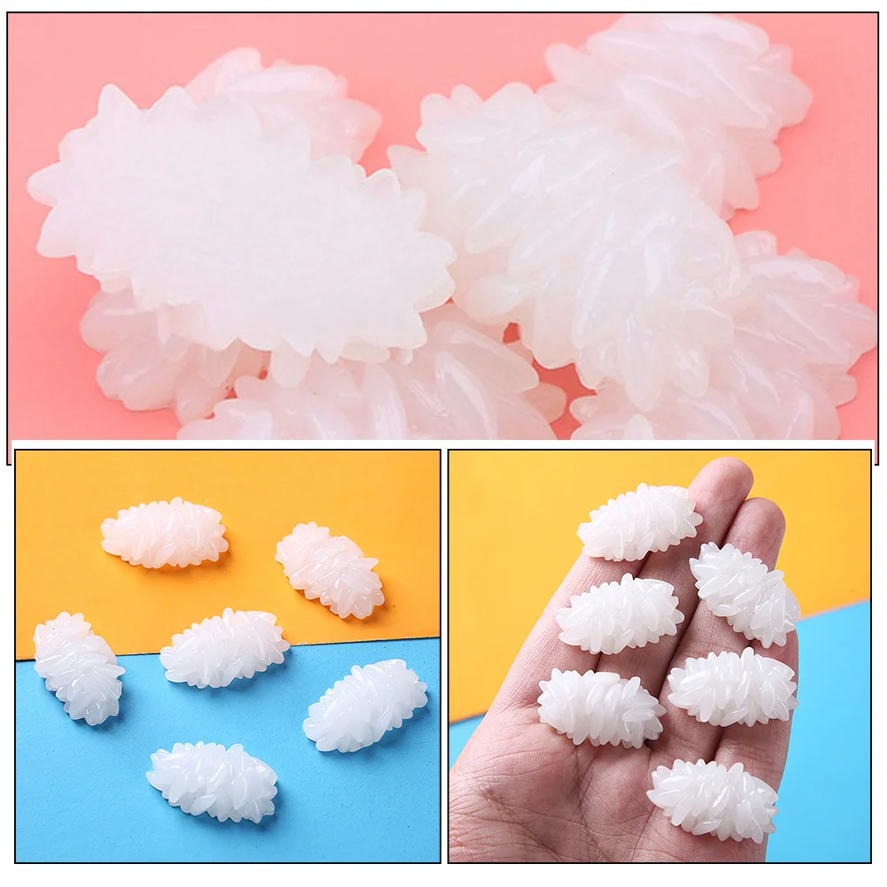 24 قطعة دعامة محاكاة طعام مزيف نابض بالحياة لعرض المطبخ أداة تعليمية دعامة أرز نابض بالحياة دعائم تصوير الطعام #2