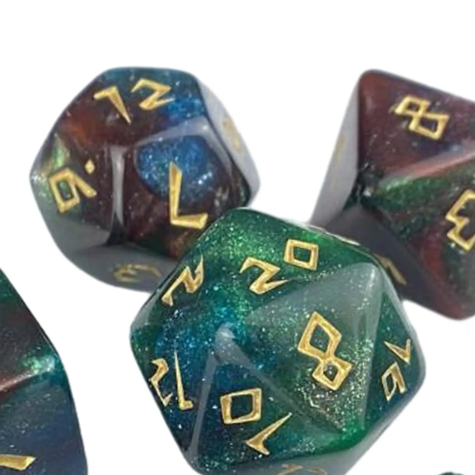 Dados poliédricos de 7 piezas, dados para juegos de múltiples caras D20 D12 D10 D8 D6 D4 Party