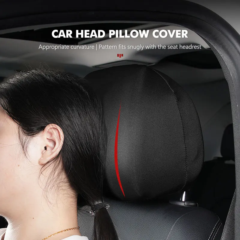 Car Seat Headrest Cover Seat Head Pillow Neck Protective Cover For BMW E91 E92 E93 E60 F10 F30 E39 E36 E87 X3 X5 E70 E46 E90