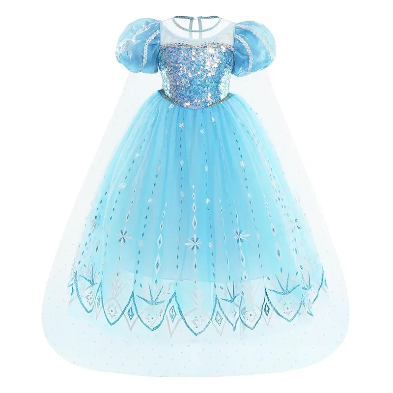 Disney Frozen 2 Princess Dress Girls Party Cosplay Elsa Sequin Costume Ball Gown Carnival Birthday Snow Queen Princess Costumes