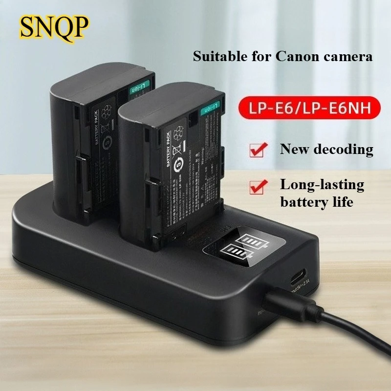 

1900 мАч Подходит для камеры Canon LP-E6N Аккумулятор EOS 5d2 5D3 5DMark4 60D70D80D Безопасный и долговечный высококачественный аккумулятор для камеры