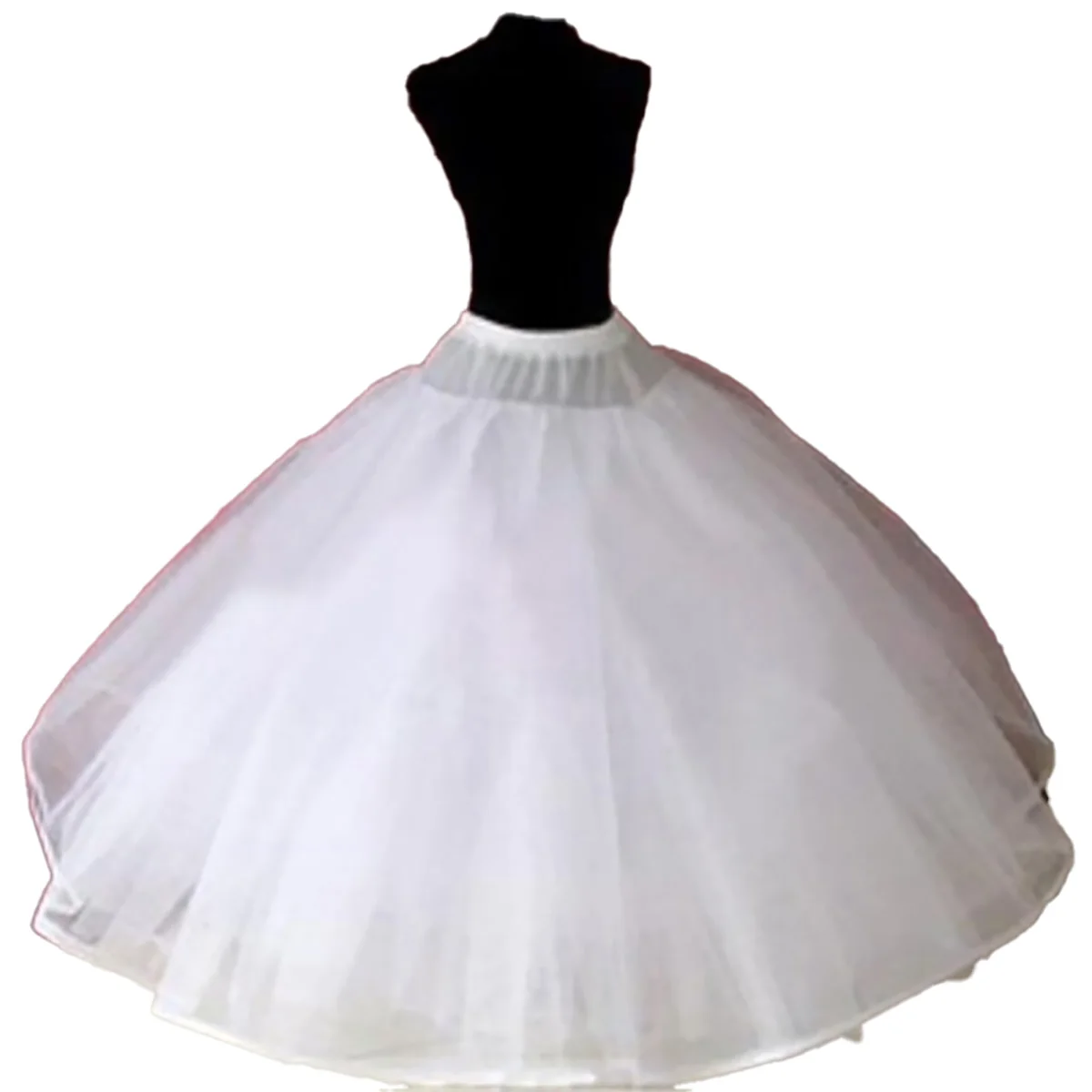 Petticoats for Women Hoopless Petticoat Crinoline Skirt 3 Layers Floor Length Ball Gown Slips for Wedding Dress